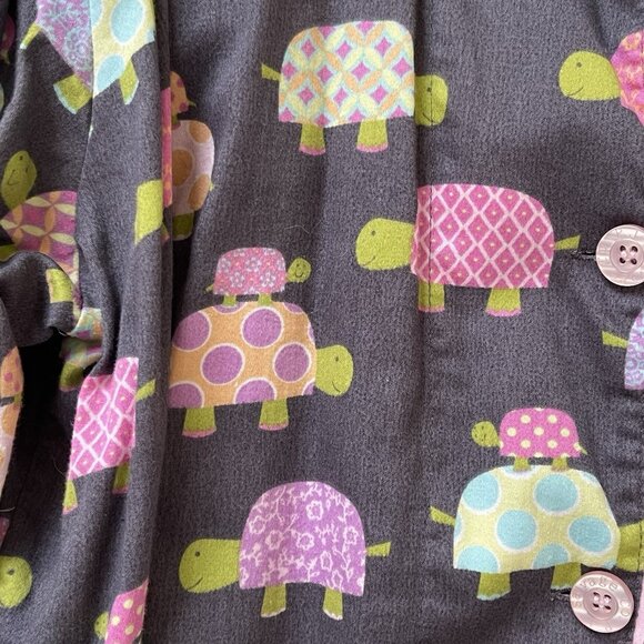 PJ Salvage Pajama Top Womens 3X Long Sleeve Turtle Print All Over Loungewear - Picture 3 of 9